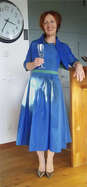 Celij Ballkleider: Blaues Kleid, halbarm